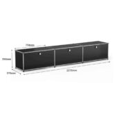 Daedalus Designs USM Haller B218 Media Sideboard - Black - 1 Layer 3 Doors