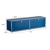 Daedalus Designs USM Haller B218 Media Sideboard - Blue - 1 Layer 2 Doors