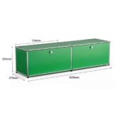 Daedalus Designs USM Haller B218 Media Sideboard - Green - 1 Layer 2 Doors