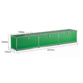 Daedalus Designs USM Haller B218 Media Sideboard - Green - 1 Layer 3 Doors