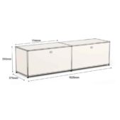 Daedalus Designs USM Haller B218 Media Sideboard - White - 1 Layer 2 Doors