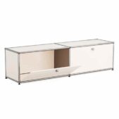 Daedalus Designs USM Haller B218 Media Sideboard - White - 1 Layer 2 Doors Detail Photo