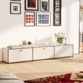 Daedalus Designs - USM Haller B218 Media Sideboard - White - 1 Layer 3 Doors - Lifestyle photo 1