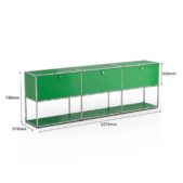 Daedalus Designs USM Haller Sideboard H2 - Green - 2 Layers 3 Doors
