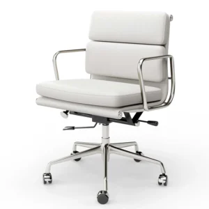 Eames Soft Pad Chair - White Mid Back - Daedalus Designs
