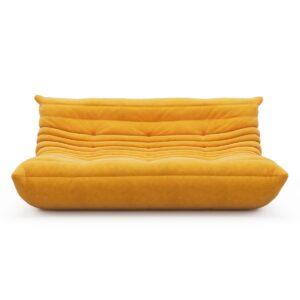 Togo Sofa - 3 Seater - Suede Yellow by Daedalus Designs