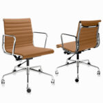 Eames Aluminum Group Office Chair - Light Brown - Short by Daedalus Designs
