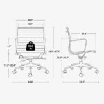 Eames Aluminum Group Office Chair - Short Back Dimension