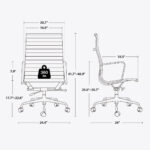 Eames Aluminum Group Office Chair - Tall Back Dimension