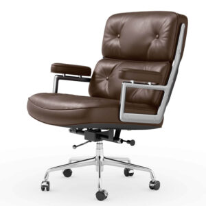 Eames Executive Office Chair in Brown, viewed from the front at an angle.