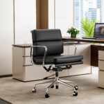 Eames Soft Pad Office Chair Replica Black Mid Back