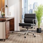 Eames Soft Pad Office Chair Replica Black Mid Back