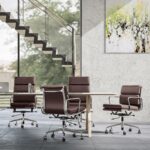 Eames Soft Pad Office Chair Replica Brown in Home Office