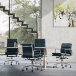 Eames Soft Pad Office Chair Replica Dark Blue in Home Office