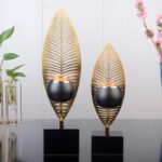 Iron Leaf Candle Holder