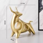 Golden Horn Taurus Figurine
