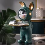 Space Rabbit Butler Statue