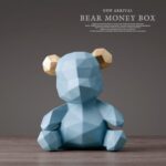 Teddy Piggy Bank Figurine