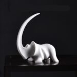 Porcelain Rhino Figurine