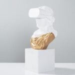 Roman Figure with VR Goggles Sculpture