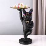 Yoga Bulldog Storage Statue