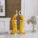 Luxury Peacock Pillar Sculpture