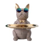 French Bulldog Tray Statue