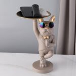 Yoga Bulldog Storage Statue