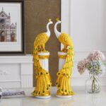 Luxury Peacock Pillar Sculpture