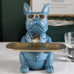 French Bulldog Tray Statue