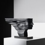 Abstract Wind Blowing Character Sculpture
