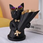 Bulldog Flower Vase Figurine
