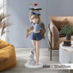 Nordic Cartoon Girl Statue