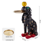 Hype Doggy Butler Statue with Tray