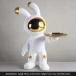 White Space Rabbit Statue