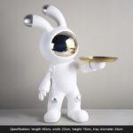 White Space Rabbit Statue