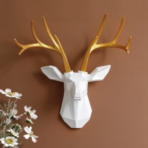 Geometric Deer Head Wall Decoration
