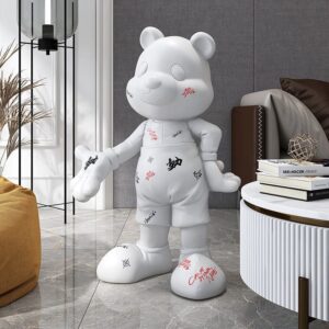 Modern Life Size Comic Bear Sculpture
