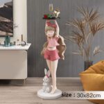 Nordic Cartoon Girl Statue