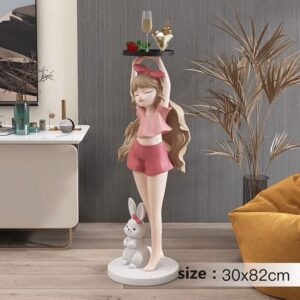 Nordic Cartoon Girl Statue