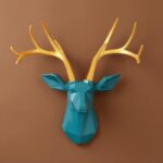 Geometric Deer Head Wall Decoration