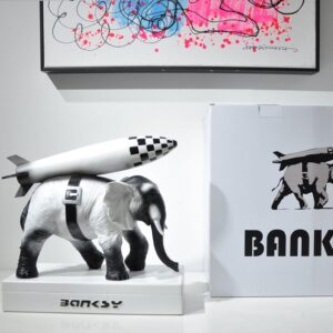 Banksy's Rocket Elephant Sculpture