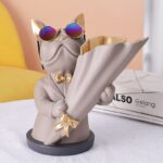 Bulldog Flower Vase Figurine