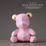 Teddy Piggy Bank Figurine