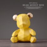 Teddy Piggy Bank Figurine