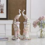 Luxury Peacock Pillar Sculpture