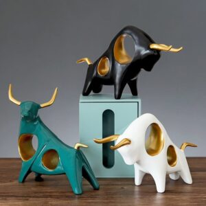 Golden Horn Taurus Figurine