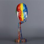 Painted Mask Sculpture