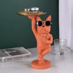 Yoga Bulldog Storage Statue
