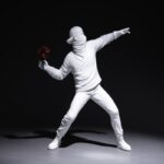 Banksy's Flower Thrower Sculpture